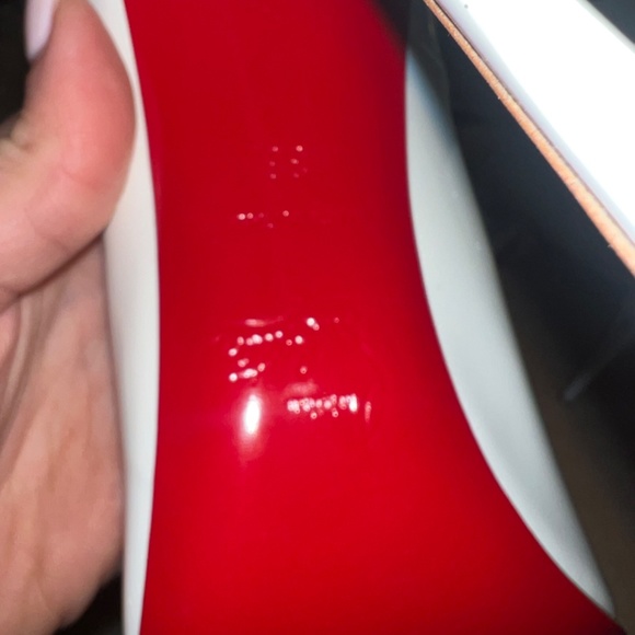 Kate Nappa White Louboutin Heels 120mm - Picture 4 of 6